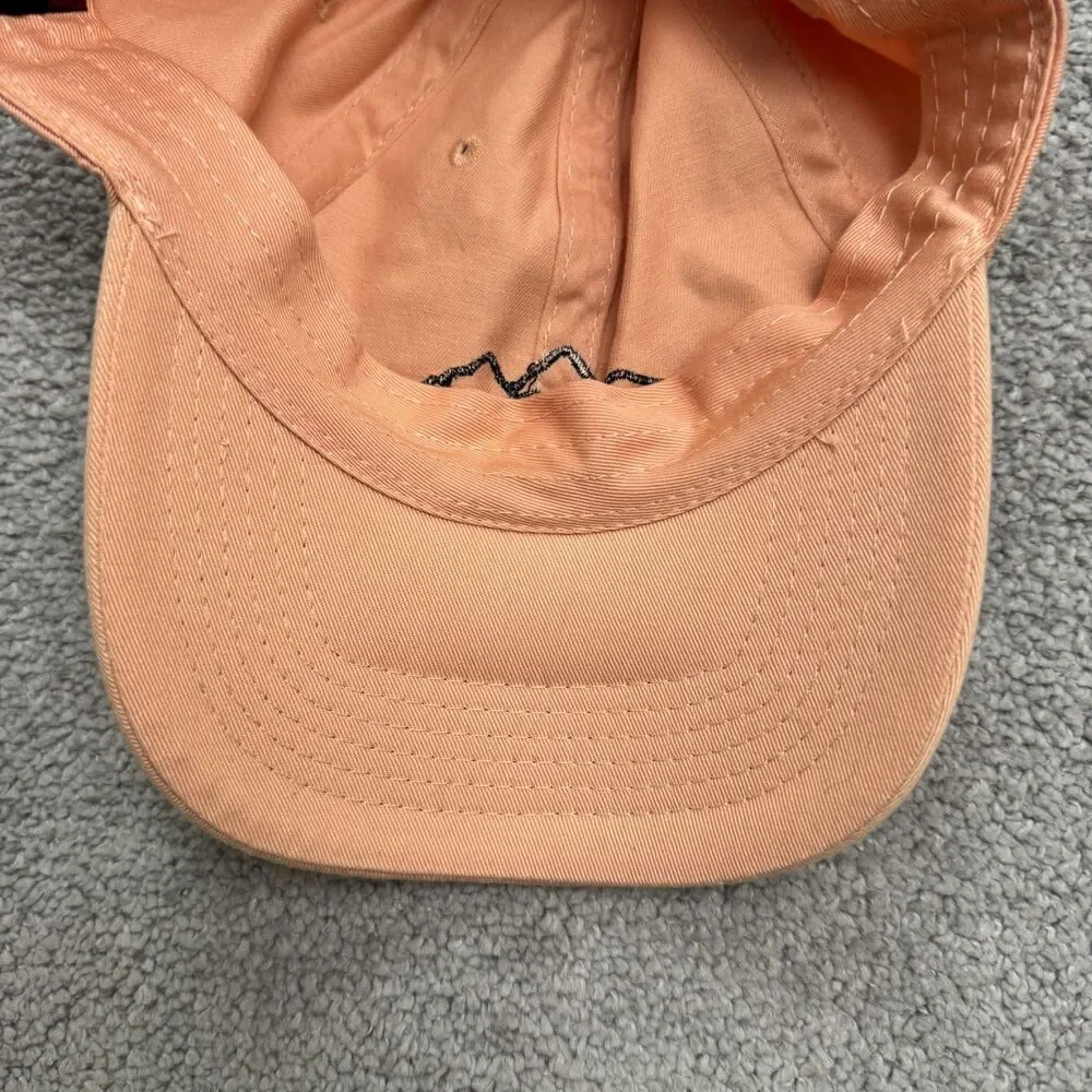Elkod Mountain Range Embroidered Dad Hat Cap Peach One Size Fits All Outdoor